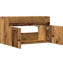 Vidaxl Meuble lavabo de salle de bain vieux bois bois d'ingénierie* Meuble Wc