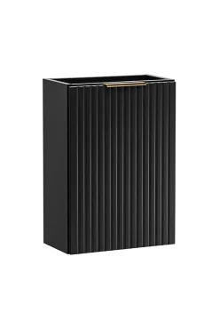 Furnidea Meuble lave main à suspendre ADEL NOIR 40 cm* Lave-Mains