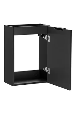 Furnidea Meuble lave main à suspendre ADEL NOIR 40 cm* Lave-Mains