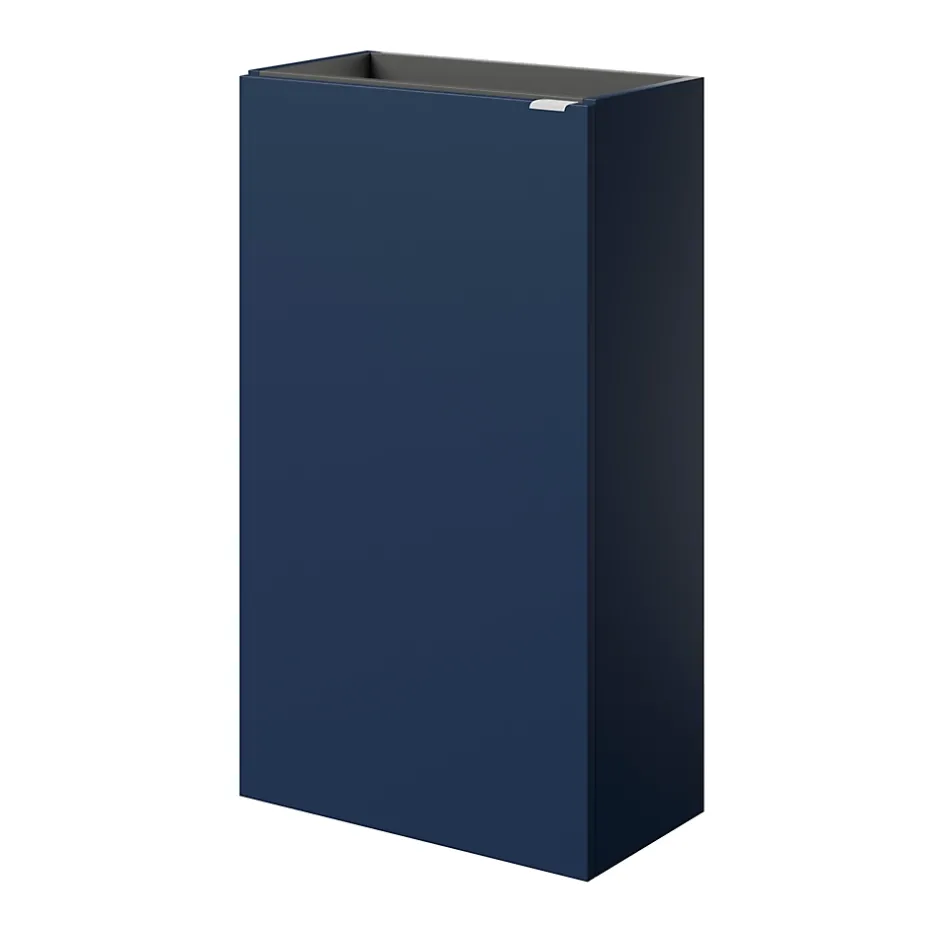 GoodHome Meuble lave mains à poser bleu nuit mat l.44 x H.79 x P.23 cm, Imandra