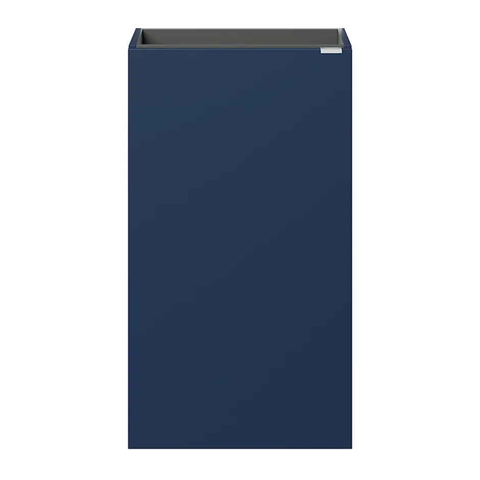 GoodHome Meuble lave mains à poser bleu nuit mat l.44 x H.79 x P.23 cm, Imandra