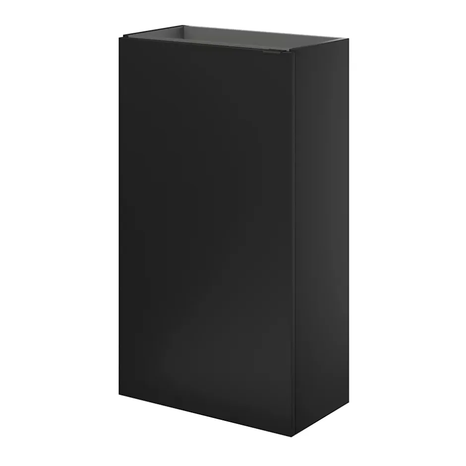 GoodHome Meuble lave mains à poser noir mat l.44 x H.79 x P.23 cm, Imandra* Lave-Mains
