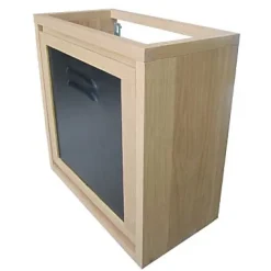 Cooke & Lewis Meuble lave mains à suspendre bois et noir l.44 x H.44 x P.23 cm, Indus