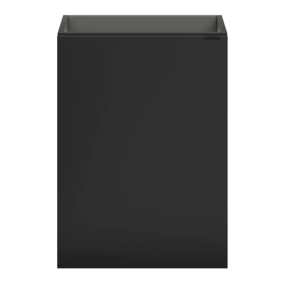 GoodHome Meuble lave mains suspendu noir mat l.44 x H.55 x P.23 cm, Imandra* Lave-Mains