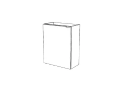 GoodHome Meuble lave mains suspendu effet chêne l.44 x H.55 x P.23 cm, Imandra* Lave-Mains