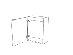 GoodHome Meuble lave mains suspendu effet chêne l.44 x H.55 x P.23 cm, Imandra* Lave-Mains