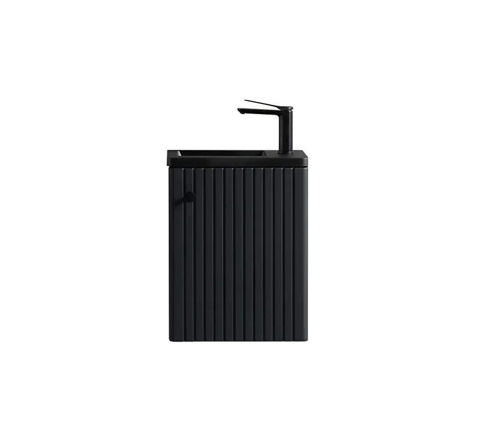 Jindoli Meuble lave-main Aquanero noir 40 cm* Plan Vasque Lave-Mains