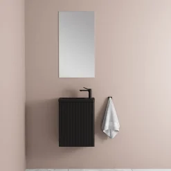 Jindoli Meuble lave-main Aquanero noir 40 cm* Plan Vasque Lave-Mains