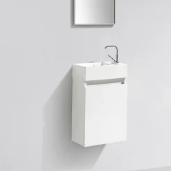 Stano Meuble lave-main salle de bain design SIENA largeur 40 cm blanc laque