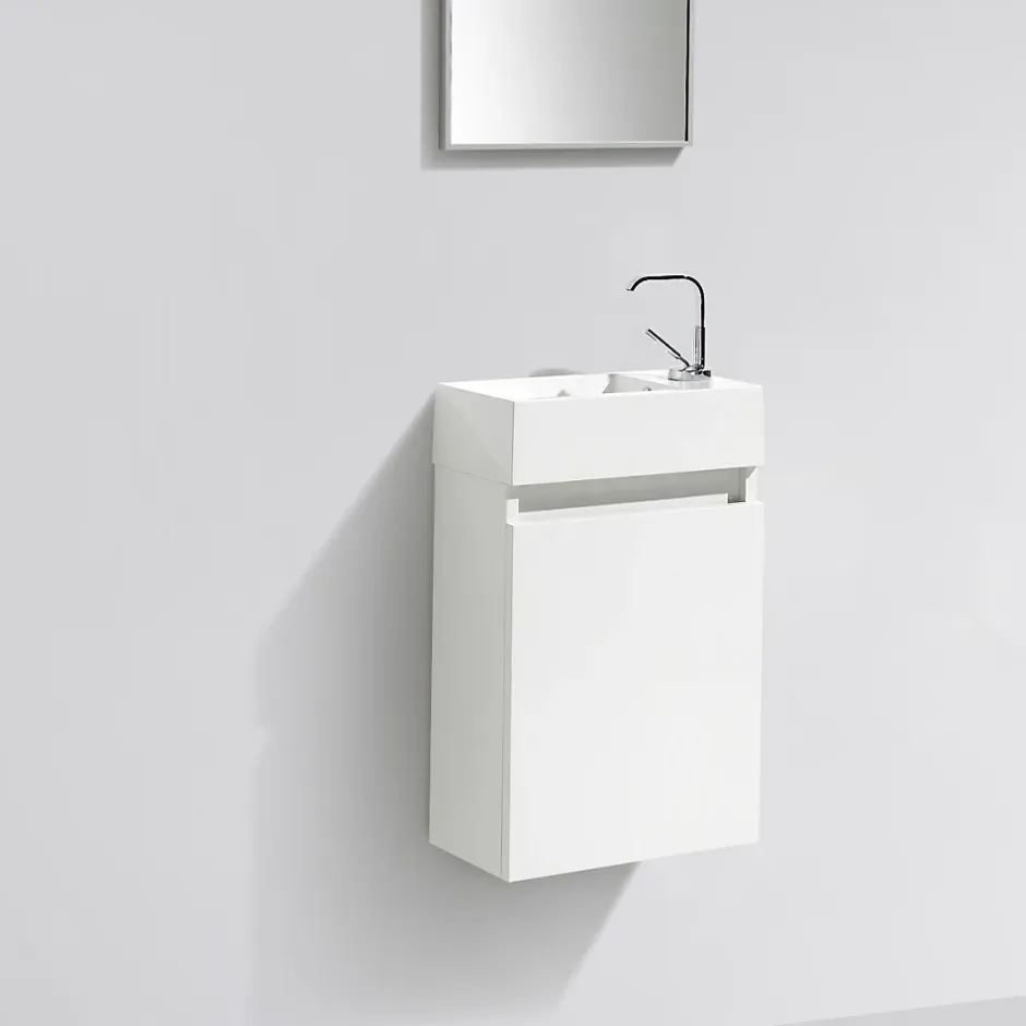 Stano Meuble lave-main salle de bain design SIENA largeur 40 cm blanc laque