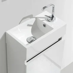 Stano Meuble lave-main salle de bain design SIENA largeur 40 cm blanc laque