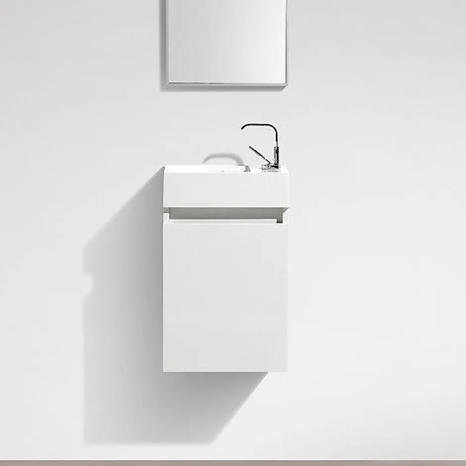Stano Meuble lave-main salle de bain design SIENA largeur 40 cm blanc laque