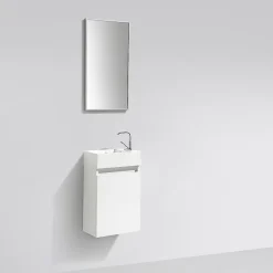 Stano Meuble lave-main salle de bain design SIENA largeur 40 cm blanc laque