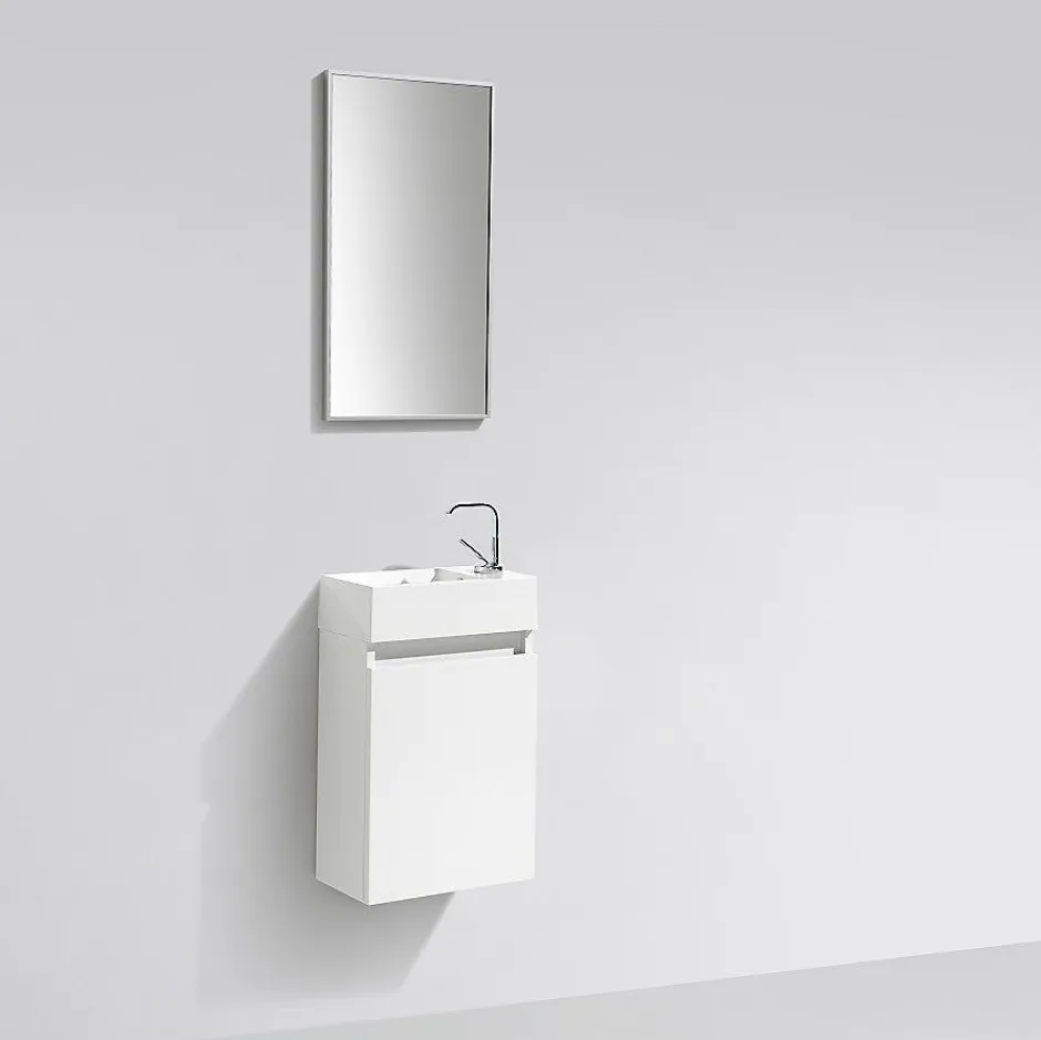Stano Meuble lave-main salle de bain design SIENA largeur 40 cm blanc laque