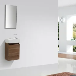 Stano Meuble lave-main salle de bain design SIENA largeur 40 cm noyer