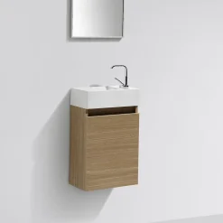 Stano Meuble lave-main salle de bain design SIENA largeur 40 cm chêne clair texture