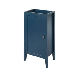 GoodHome Meuble lave-mains à poser 1 porte bleu mat l.44 x H.80 x P.30 cm, Perma* Lave-Mains