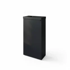 GoodHome Meuble lave-mains à poser noir mat l.44 cm Imandra + plan vasque noir résine Beni,* Lave-Mains