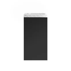 Homesight Meuble lave-mains à poser noir mat l.44 cm Imandra + plan vasque noir terrazzo, GoodHome