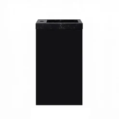 Homesight Meuble lave-mains à poser noir mat l.44 cm Imandra + plan vasque effet marbre noir, GoodHome* Lave-Mains