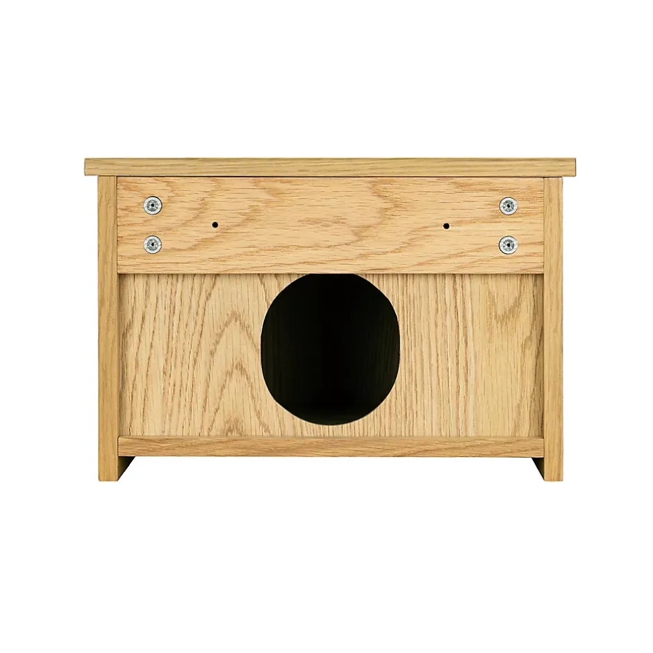 Homesight Meuble lave-mains à suspendre l.40 x H.26,6 x P.30 cm, effet chêne strié, Elli* Lave-Mains