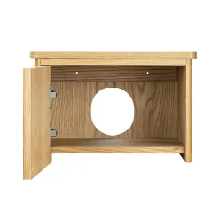 Homesight Meuble lave-mains à suspendre l.40 x H.26,6 x P.30 cm, effet chêne strié, Elli* Lave-Mains