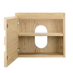 Homesight Meuble lave-mains à suspendre l.43,2 x H.38,5 x P.22,5 cm, effet chêne, Etty