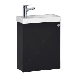 Mob-In Meuble lave-mains AVA Noir carbone* Lave-Mains