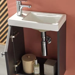 Mob-In Meuble lave-mains AVA Noir carbone* Lave-Mains