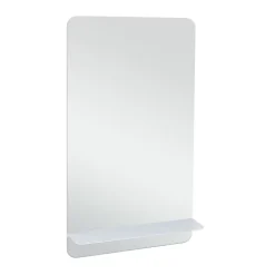 Mob-In Meuble lave-mains AVA noir carbone + miroir tablette blanche