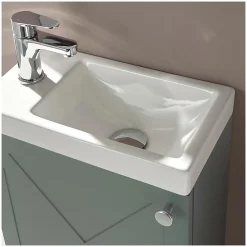 Mob-In Meuble lave-mains AVA vert de gris + robinet chromé* Lave-Mains