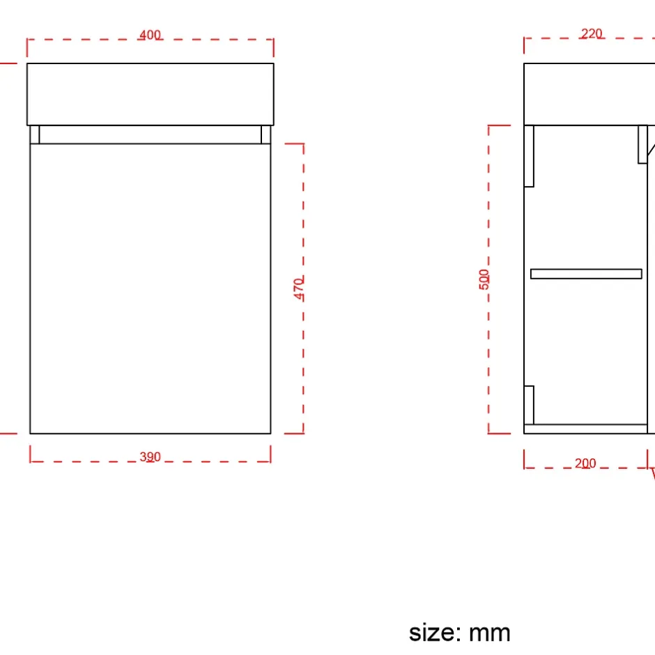 Lomazoo Meuble lave-mains blanc brillant Malibu - 40cm