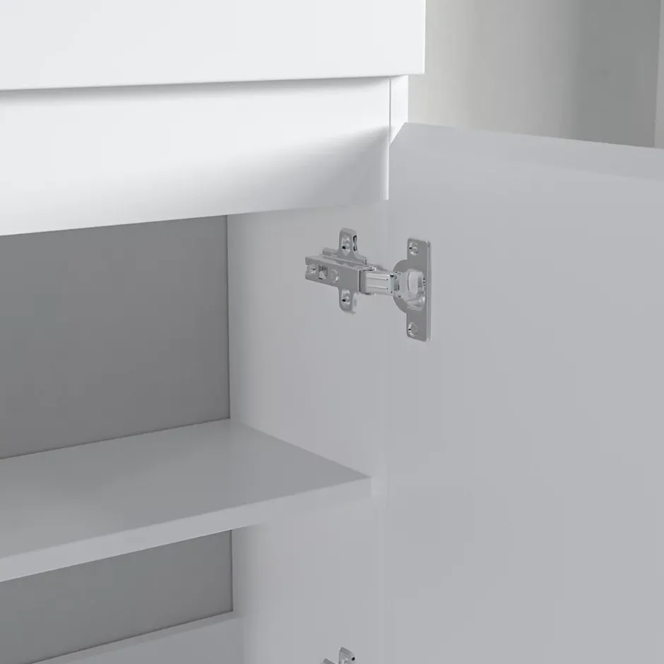 Lomazoo Meuble lave-mains blanc brillant Malibu - 40cm