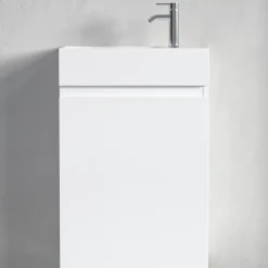Lomazoo Meuble lave-mains blanc brillant Malibu - 40cm