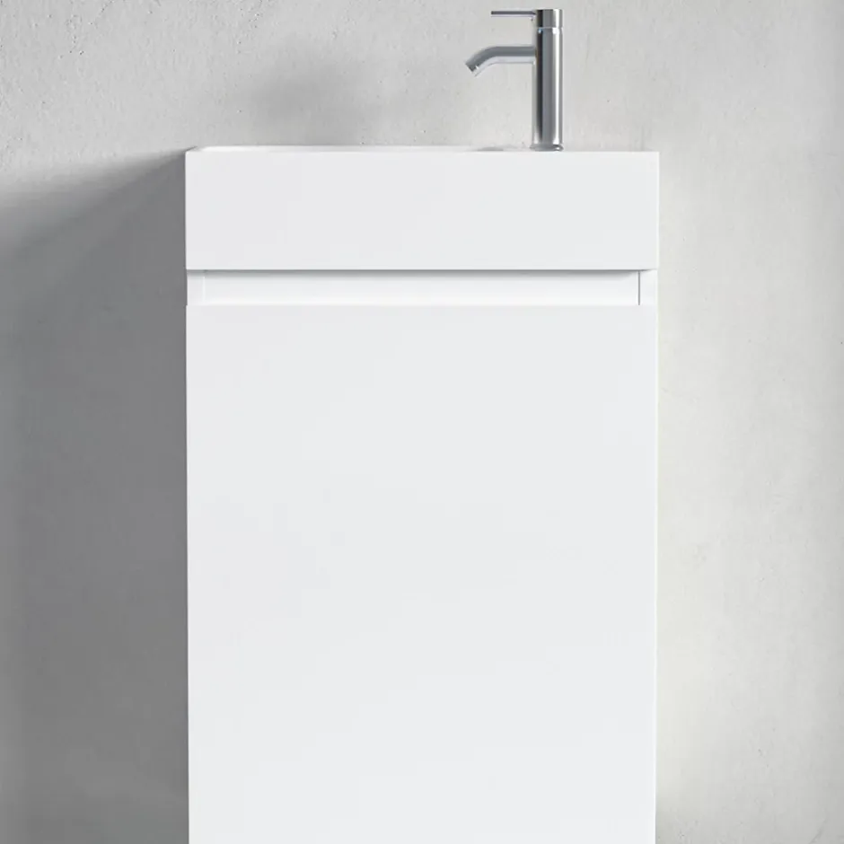 Lomazoo Meuble lave-mains blanc brillant Malibu - 40cm