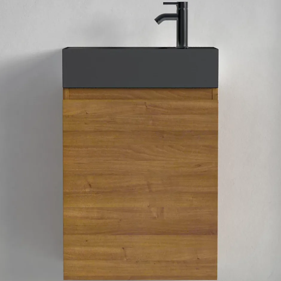 Lomazoo Meuble lave-mains chêne chaud Malibu - 40cm* Lave-Mains