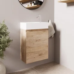 Lomazoo Meuble lave-mains chêne clair Malibu - 40cm* Lave-Mains