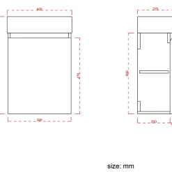 Lomazoo Meuble lave-mains chêne clair Malibu - 40cm* Lave-Mains