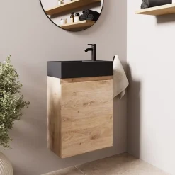 Lomazoo Meuble lave-mains chêne clair Malibu - 40cm