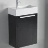 Lomazoo Meuble lave-mains chêne noir Bombay - 40cm