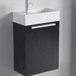Lomazoo Meuble lave-mains chêne noir Bombay - 40cm
