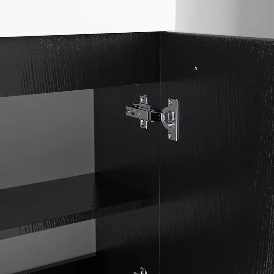Lomazoo Meuble lave-mains chêne noir Bombay - 40cm