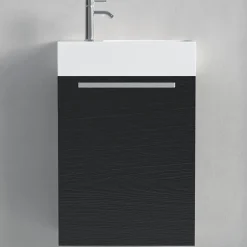 Lomazoo Meuble lave-mains chêne noir Bombay - 40cm