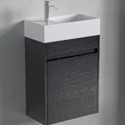 Lomazoo Meuble lave-mains chêne noir Ibiza - 40cm* Lave-Mains