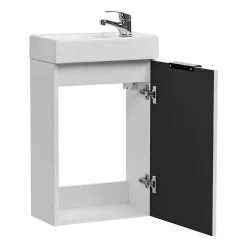 Petits-Meubles Meuble lave-mains 40cm 1 porte Adriel Blanc