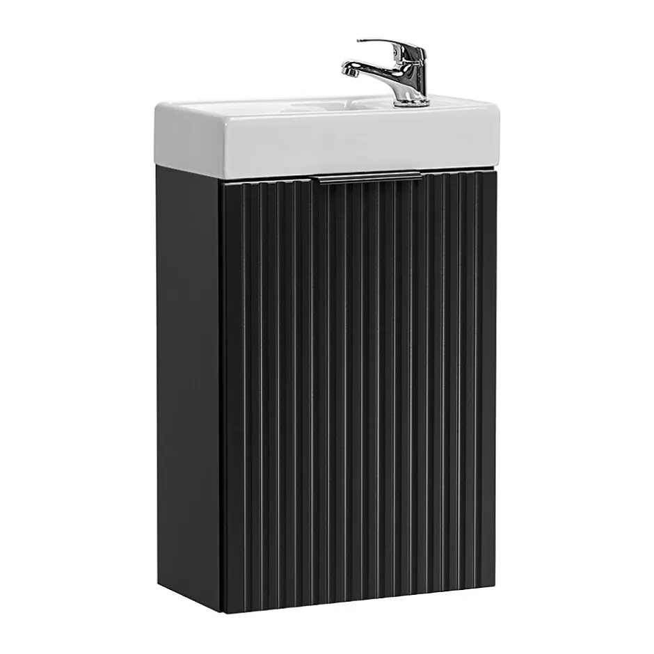 Petits-Meubles Meuble lave-mains 40cm 1 porte Adriel Noir