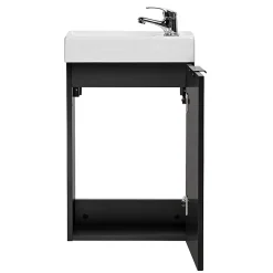 Petits-Meubles Meuble lave-mains 40cm 1 porte Adriel Noir