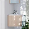 Mob-In Meuble lave-mains d'angle décor chêne KODA* Lave-Mains
