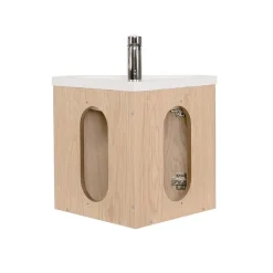 Mob-In Meuble lave-mains d'angle décor chêne KODA* Lave-Mains