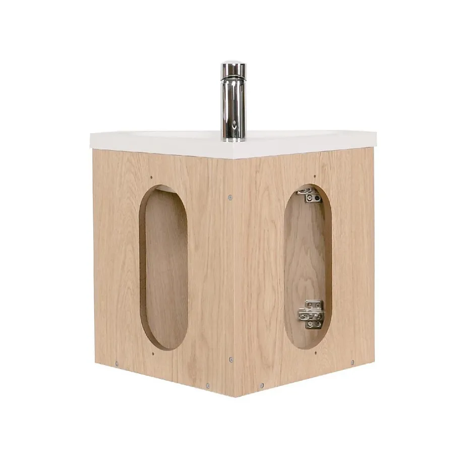 Mob-In Meuble lave-mains d'angle décor chêne KODA* Lave-Mains